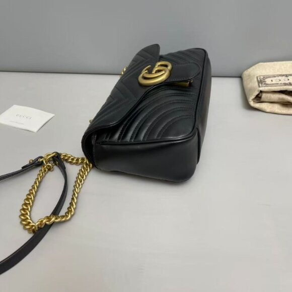 Gucci GG Marmont Black Shoulder Bag - Picture 6 of 8